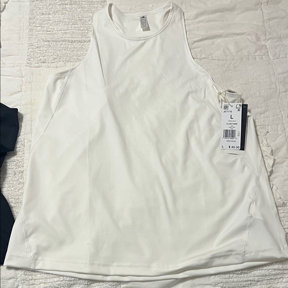 NWT Adidas Club Tank, black and white. Size Large - Picture 5 of 10